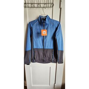 NWT ELEVATE‎ MEN'S  VERDI HYBRID SOFTSHELL olympic blue heather JACKET sz Small